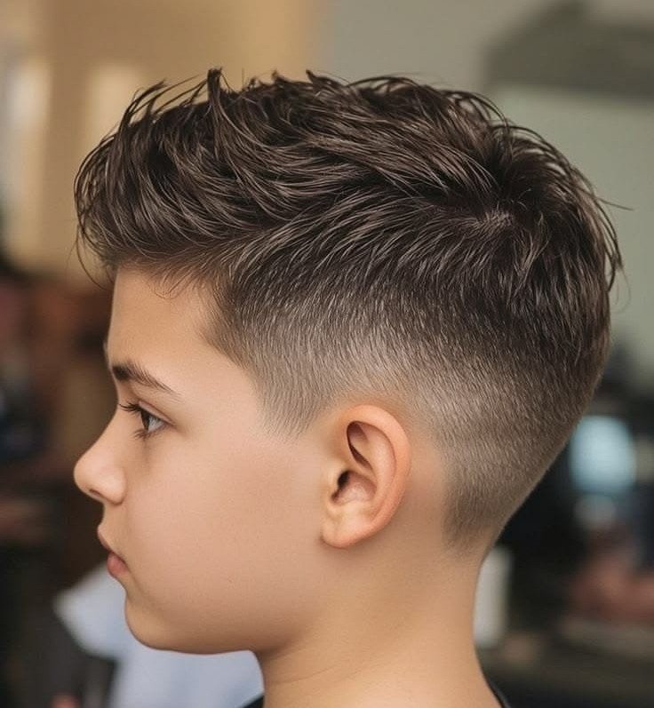 Corte con diseño y desvanecido en Argus Barber